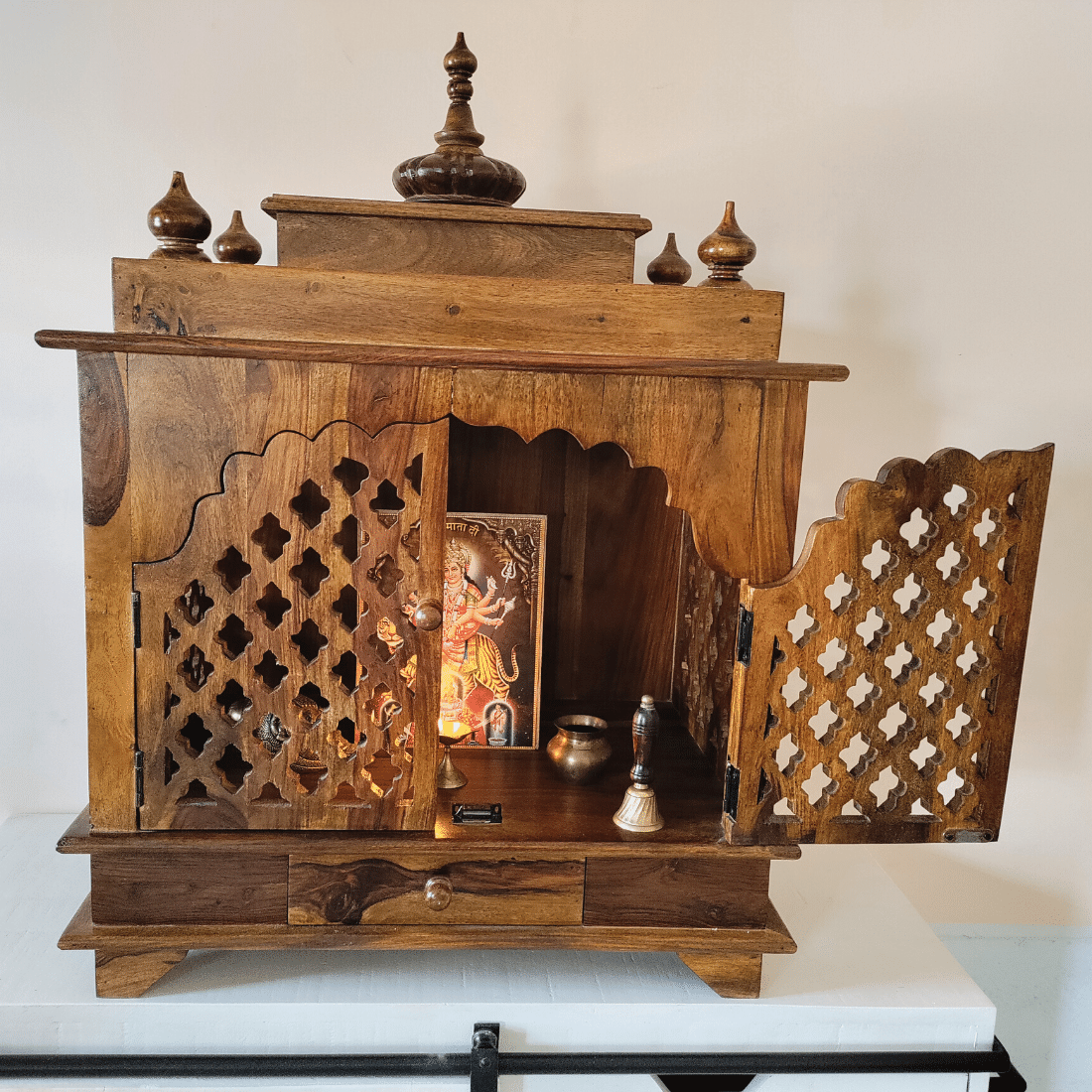 Wooden Pooja Mandir Temple Scilla
