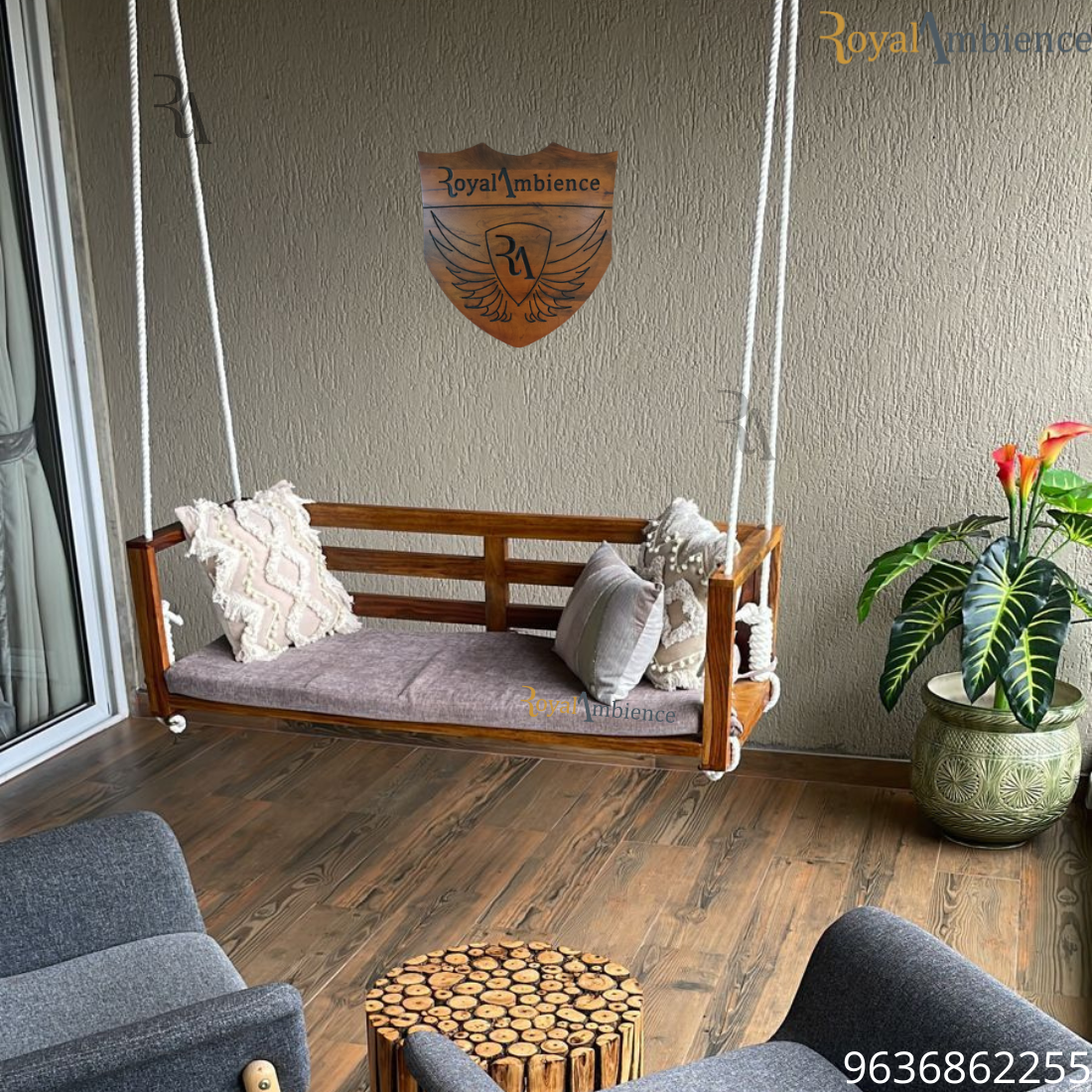 Royal Ambience Wooden Swing For Home